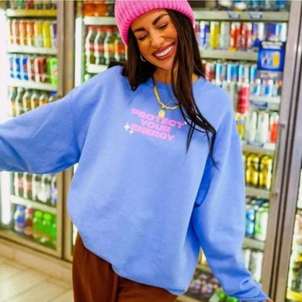 Dressed in LALA Rare! Protect Your Energy Oversized Sweater - S/M - Picture 2 of 8